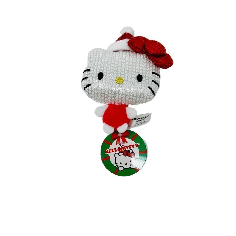 𝅺HELLO Kitty White Sequin Bow Christmas Holiday Ornament - Picture 6 of 9